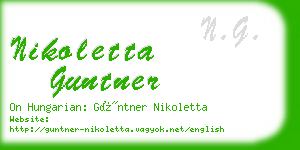 nikoletta guntner business card